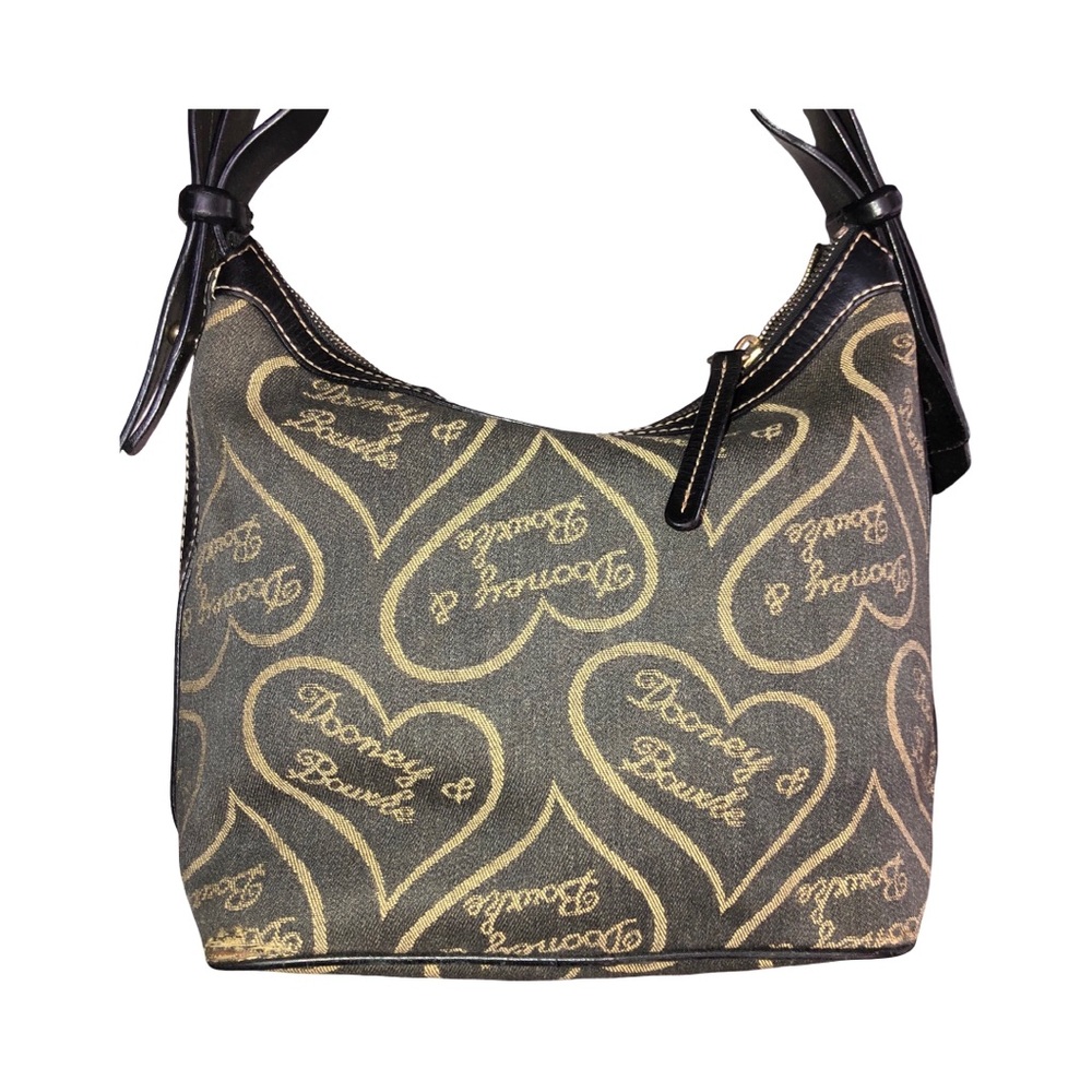 Dooney & Bourke Black and Gold Heart Hobo Bag 51
